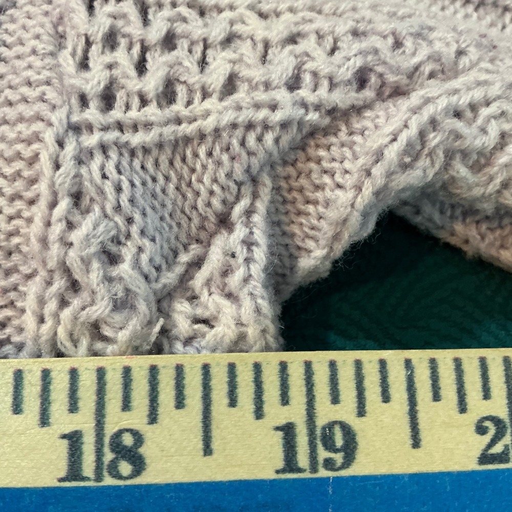 Classic Vintage Cozy Ailen Women Textured Knit Mock Neck Sweater Lavendar Size M - Picture 4 of 6
